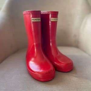 Hunter rain boots red kids size 11T